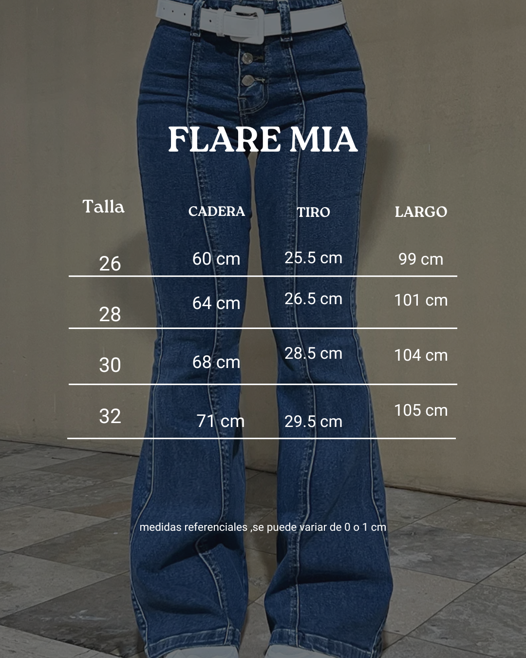 Jeans Flare Mia - Azul