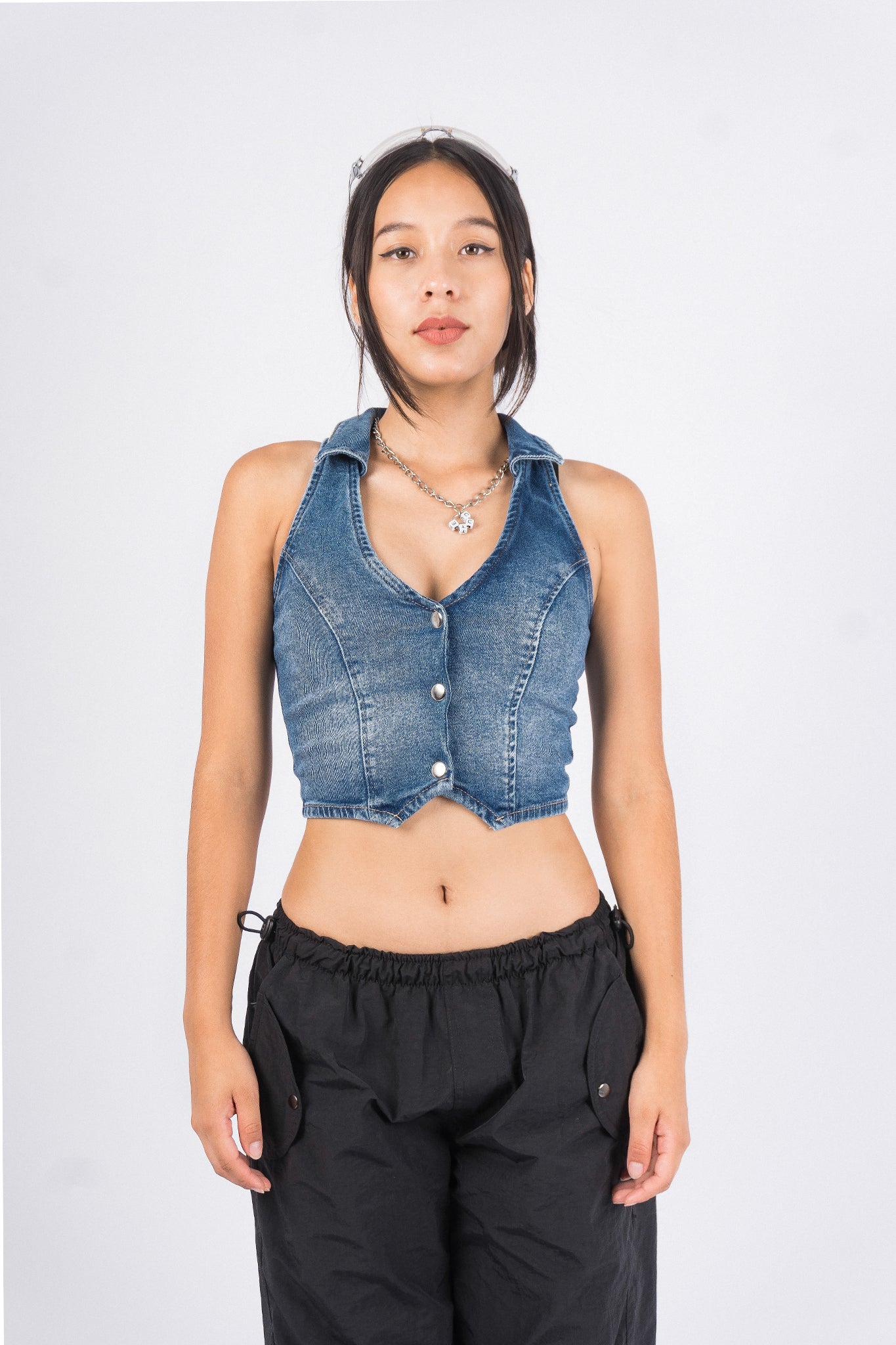 Top Denim Emma Azul