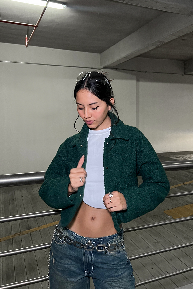 Jacket Crop Bali - verde