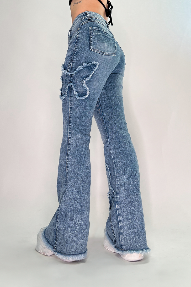 Flare Jeans Poly - Azul