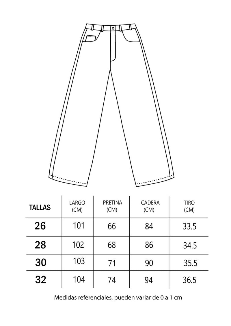 Size chart for jeans Alexa