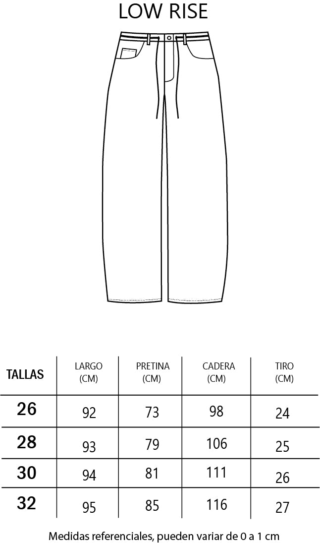 Size chart for Jeans Low Rise - Celeste