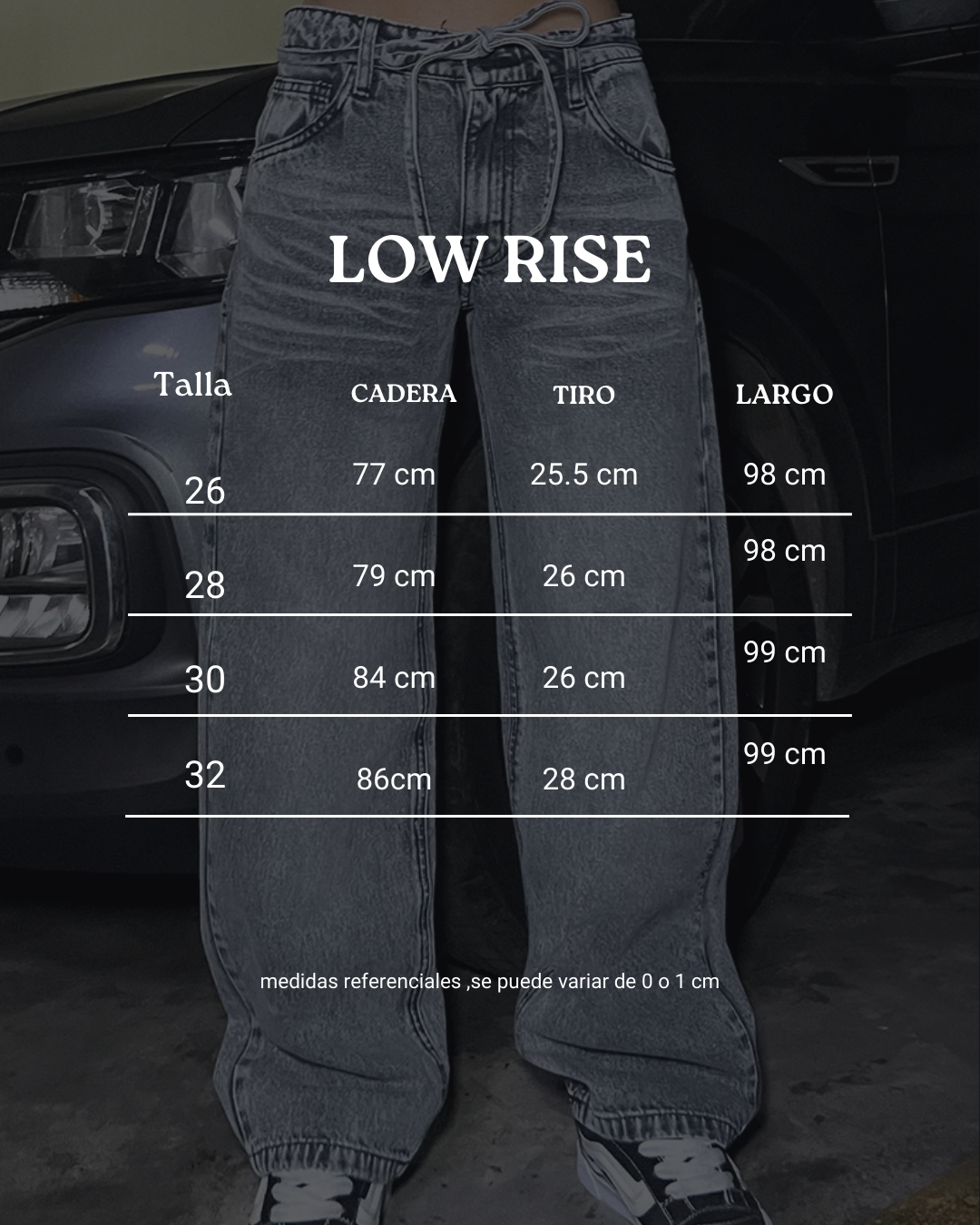 Jeans Low Rise - Gris