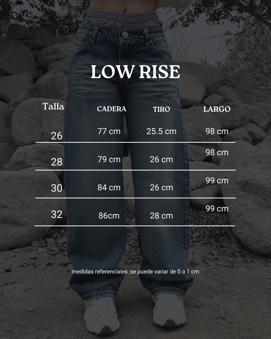 Jeans Low Rise - Azul