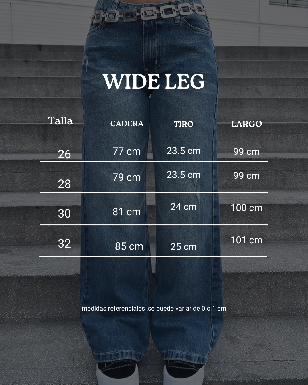 Jeans Wide Leg - Azul