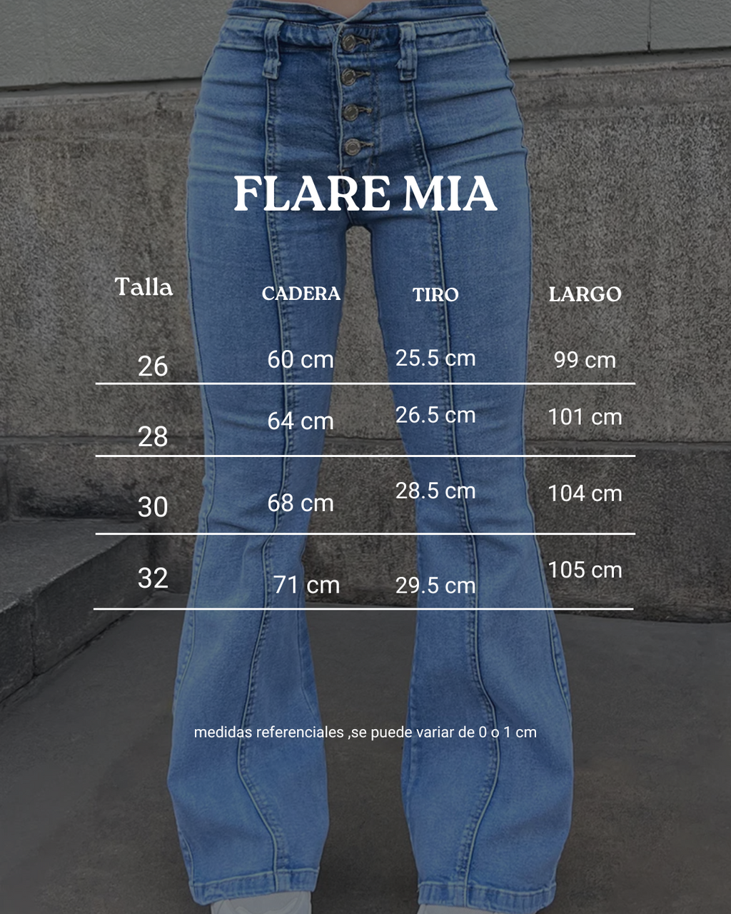 Jeans Flare Mia - Ice