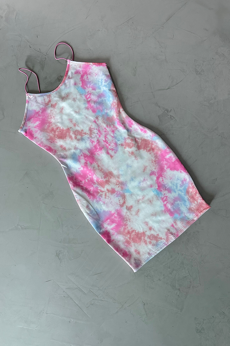 Vestido Paula - Fucsia Jaspeado